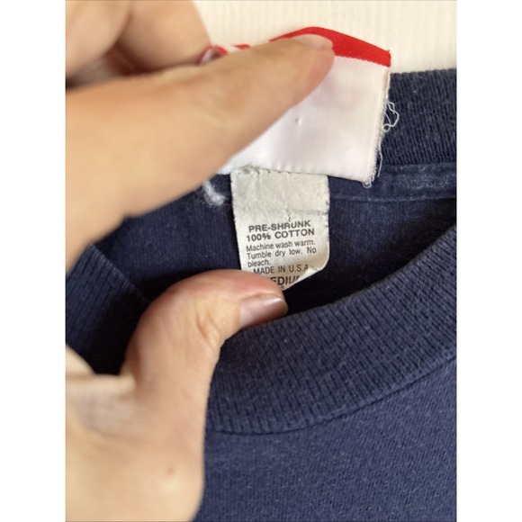 Coca-Cola Vtg 90s Surf Board Polar Bear Single Stitch Blue T-Shirt Size M - Picture 3 of 6